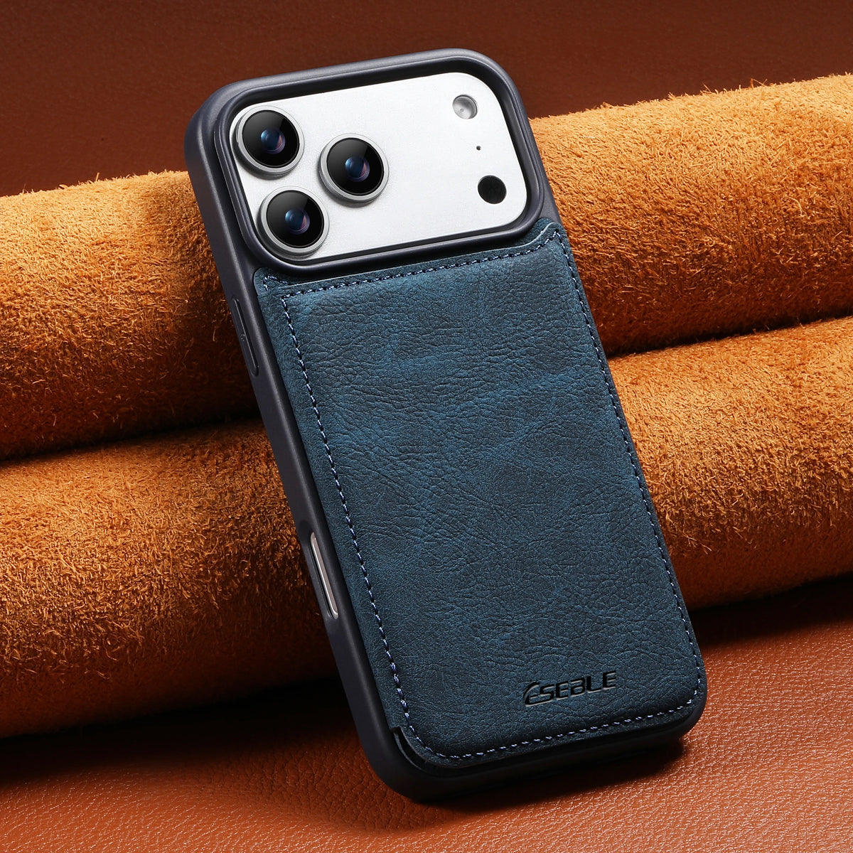 ESEBLE™ Flip Wallet iPhone Case with Kickstand & Dual Magnetic Clasp