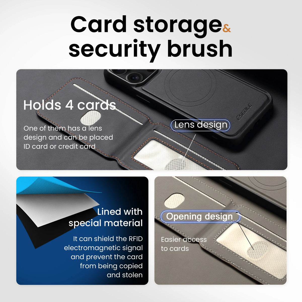 ESEBLE™ 2-in-1 Detachable Magnetic Leather iPhone Wallet Case