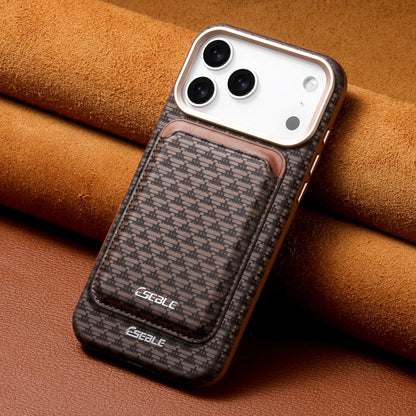 ESEBLE™ Detachable Magnetic Woven Leather iPhone Wallet Case – MagSafe Compatible