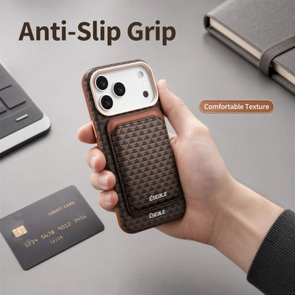 ESEBLE™ Detachable Magnetic Woven Leather iPhone Wallet Case – MagSafe Compatible