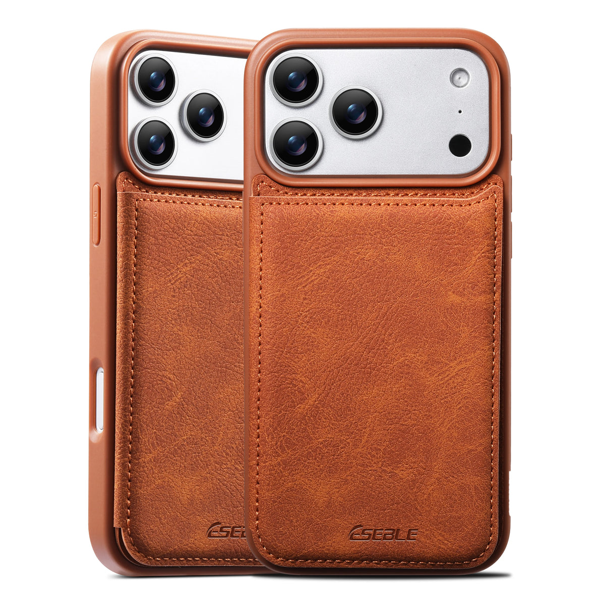 ESEBLE™ Flip Wallet iPhone Case with Kickstand & Dual Magnetic Clasp